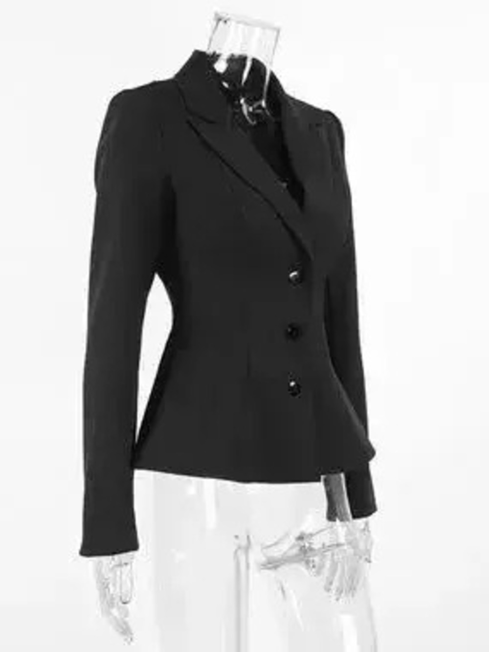 Lapel Collar Button Up Blazer - Picture 7 of 9